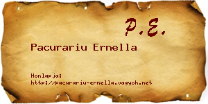 Pacurariu Ernella névjegykártya
